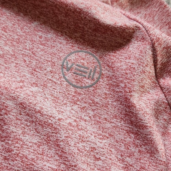 Halo hooded long-sleeve athletic top Red sz L Modest - Picture 2 of 9